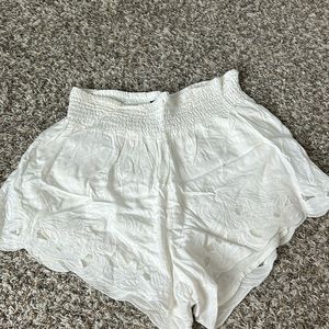 White Plus size shorts
